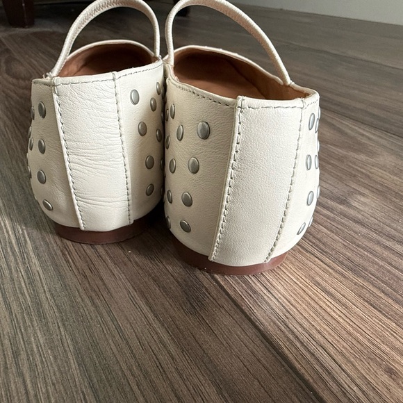 Madewell Ivory Mary Jane Studded Ballet Flats Size 8 - Picture 7 of 8